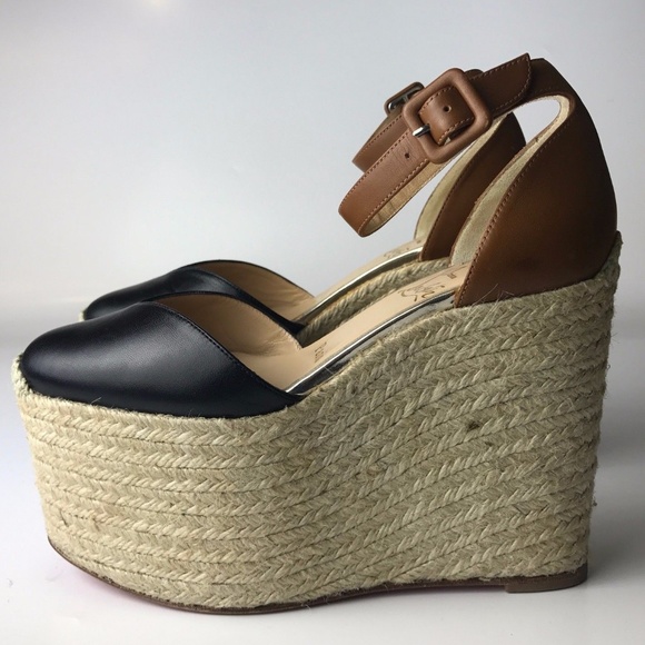 Christian Louboutin Shoes - Christian Louboutin Malta 120 Black Brown Wedge 35